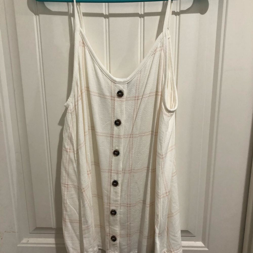 Light Pink Plaid Button Down Torrid Tank